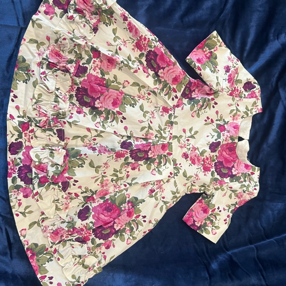 Floral Dress with Ruffle Hem